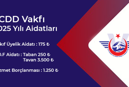 TCDD Vakfı 2025 Yılı Aidatları