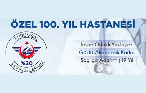 Vakfımız ve Özel 100. Yıl Hastanesi Arasında Anlaşma Yapılmıştır